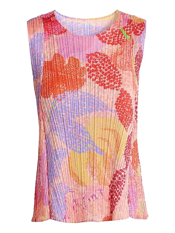 Women's Foggy Forest Plissé Top Women's Foggy Forest Plissé Top