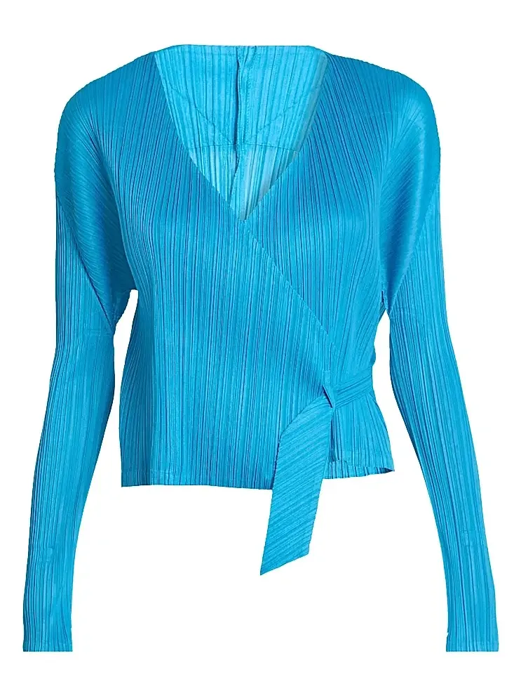 Pleats Please Issey Miyake Women's Facade Plissé Wrap Jacket