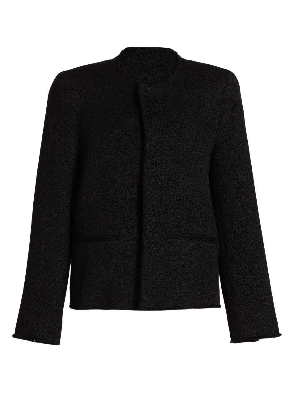 Women's Open-Front Bouclé Blazer Women's Open-Front Bouclé Blazer