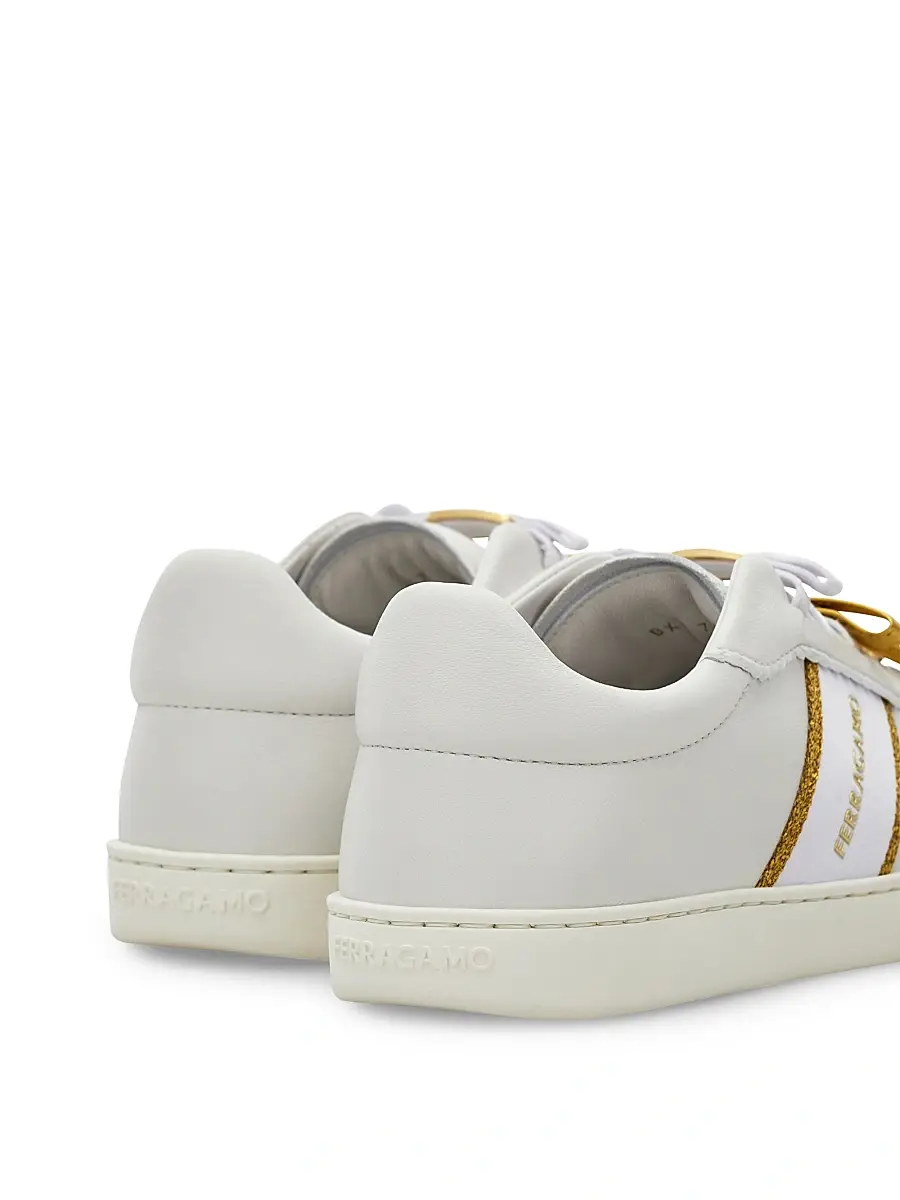 Ferragamo Women's Tamara Logo Low-Top Leather Sneakers | Thumbnail 5