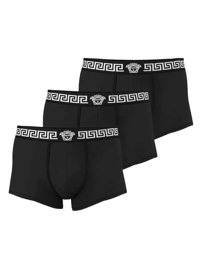 Men's 3-Pack Greca Medusa Head Cotton Jersey Trunk Briefs Men's 3-Pack Greca Medusa Head Cotton Jersey Trunk Briefs