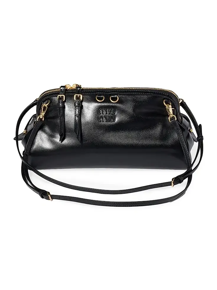 Miu Miu Women's Caprice Shiny Leather Shoulder Bag