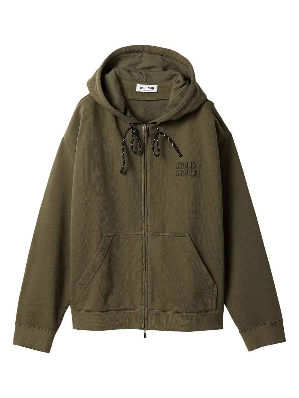 Miu Miu Women's Garment-Dyed Hoodie Jacket