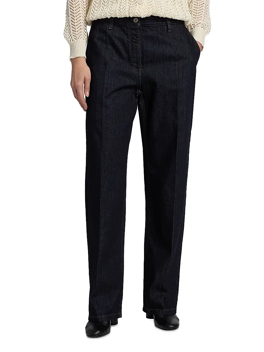 Jil Sander Women's Creased Denim Trousers | Thumbnail 3 Jil Sander Women's Creased Denim Trousers | Thumbnail 3
