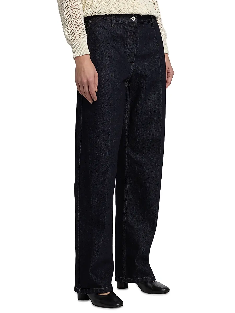 Jil Sander Women's Creased Denim Trousers | Thumbnail 4 Jil Sander Women's Creased Denim Trousers | Thumbnail 4