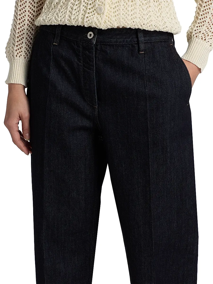 Jil Sander Women's Creased Denim Trousers | Thumbnail 6 Jil Sander Women's Creased Denim Trousers | Thumbnail 6
