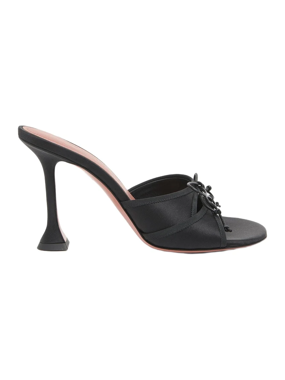 Amina Muaddi Women's Eleonora 95MM Satin Slippers