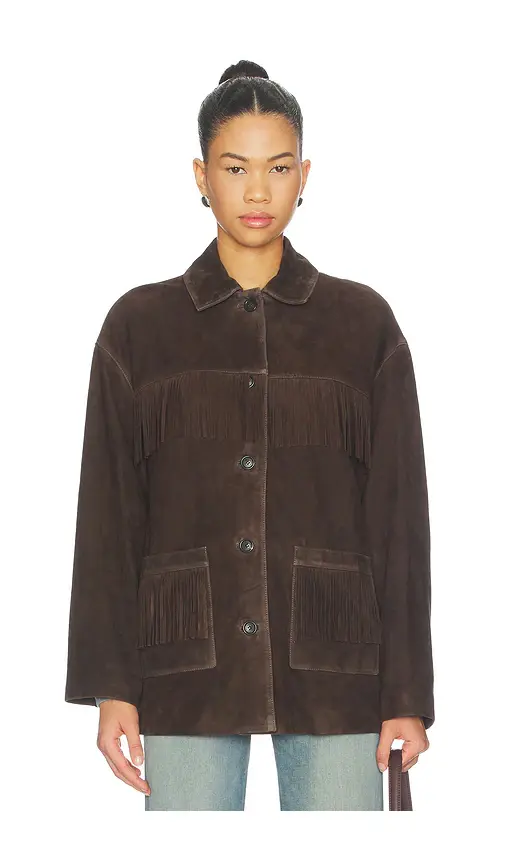 NILI LOTAN Foudre Fringes Suede Jacket | Thumbnail 2