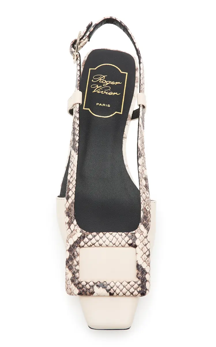 Roger Vivier Belle Vivier Python-Effect Leather Slingback Flats | Thumbnail 2 Roger Vivier Belle Vivier Python-Effect Leather Slingback Flats | Thumbnail 2