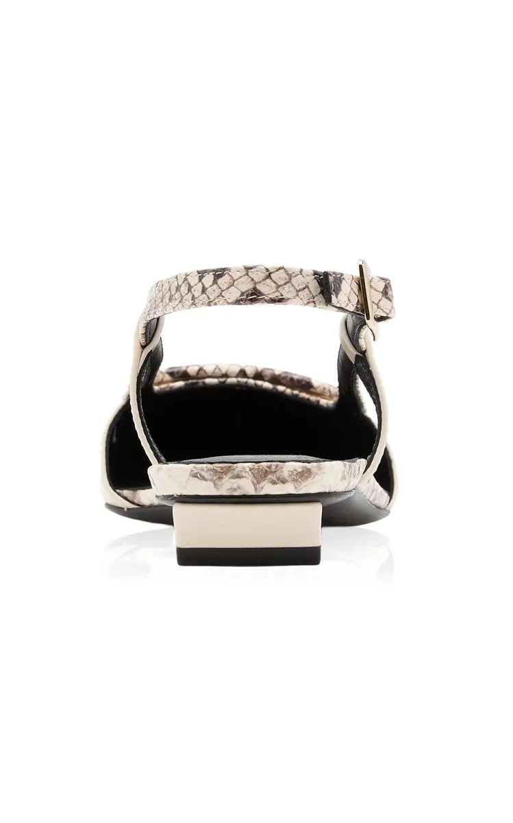 Roger Vivier Belle Vivier Python-Effect Leather Slingback Flats | Thumbnail 4 Roger Vivier Belle Vivier Python-Effect Leather Slingback Flats | Thumbnail 4
