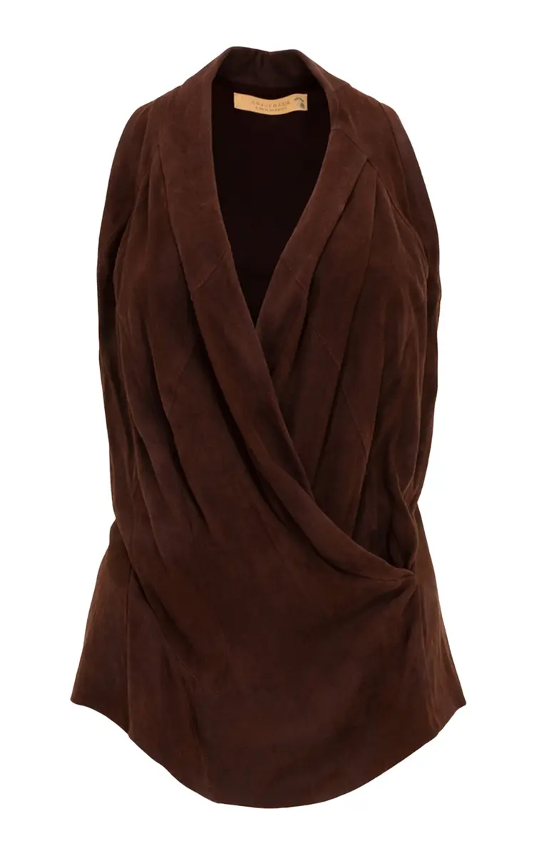 Curatoria Fuste Leather Top