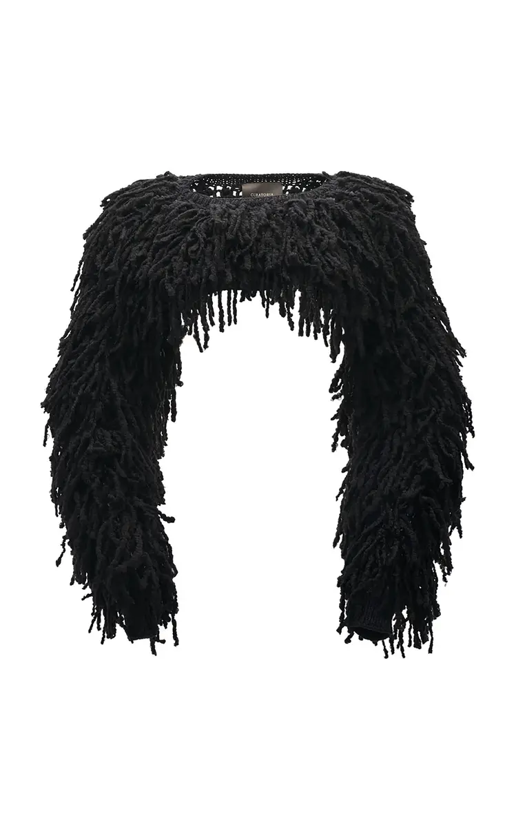 Curatoria Lira Wool-Mohair Knitted Shawl
