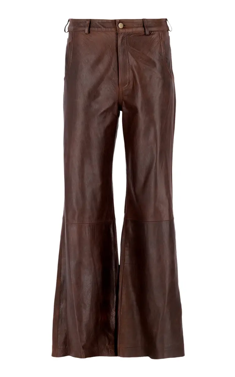 Curatoria Rivero Leather Bootcut Pants