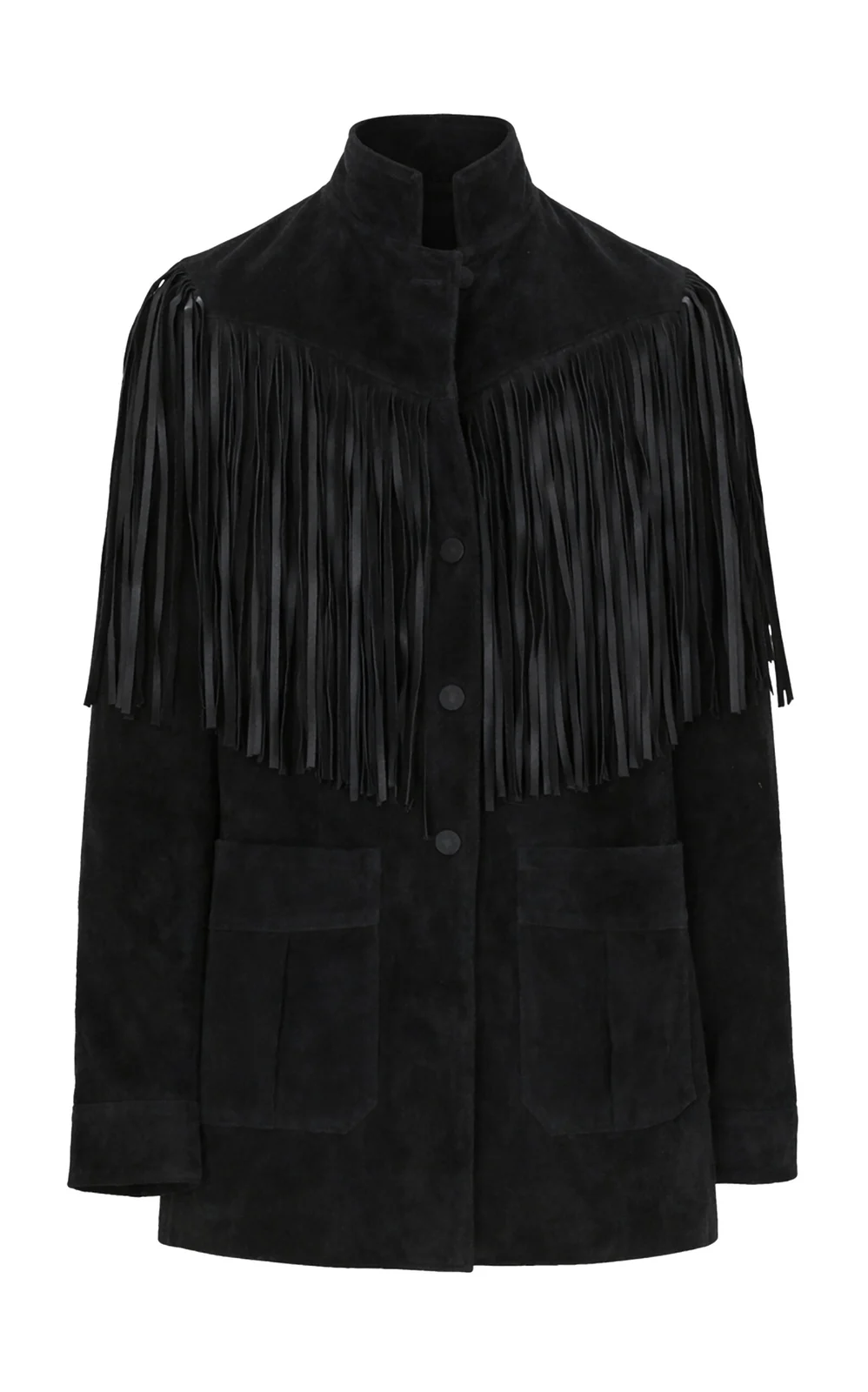 Curatoria Hemingway Leather Fringed Jacket