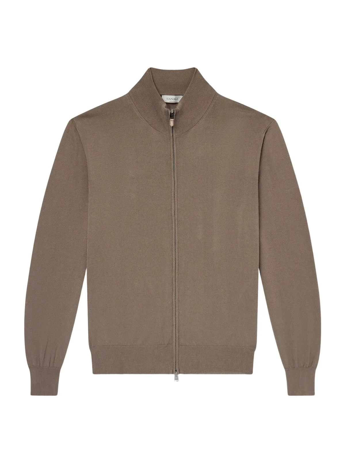 Slim-Fit Cotton Zip-Up Sweater - Men Slim-Fit Cotton Zip-Up Sweater - Men