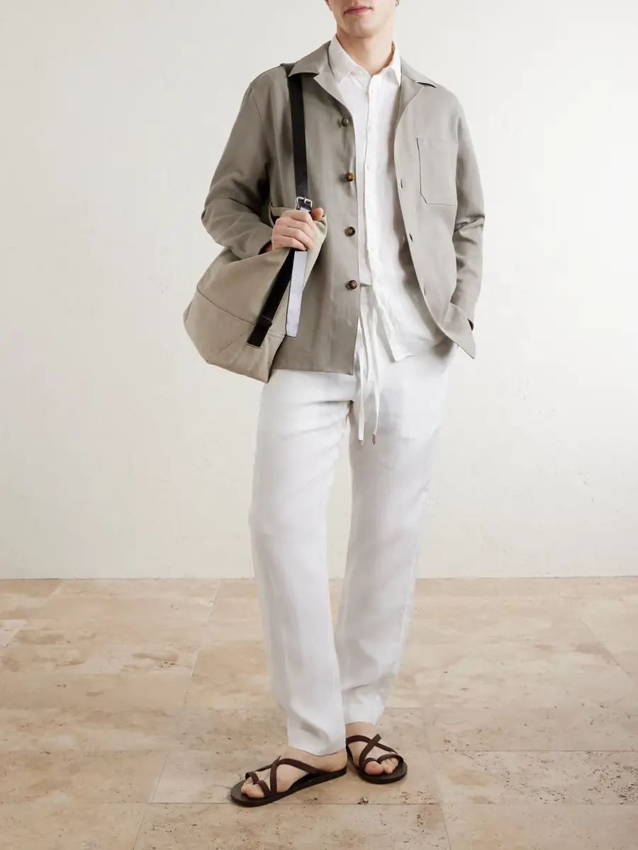 Canali Straight-Leg Linen Trousers - Men | Thumbnail 2 Canali Straight-Leg Linen Trousers - Men | Thumbnail 2