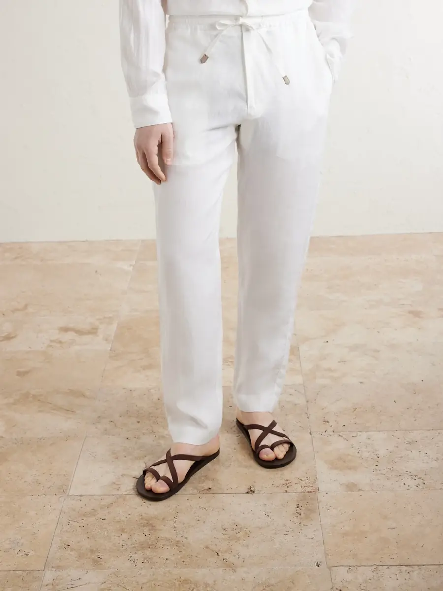 Canali Straight-Leg Linen Trousers - Men | Thumbnail 3 Canali Straight-Leg Linen Trousers - Men | Thumbnail 3