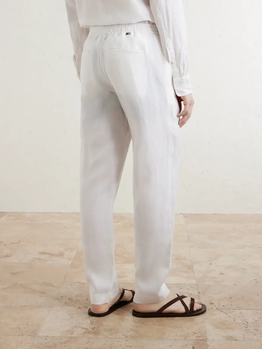 Canali Straight-Leg Linen Trousers - Men | Thumbnail 4 Canali Straight-Leg Linen Trousers - Men | Thumbnail 4