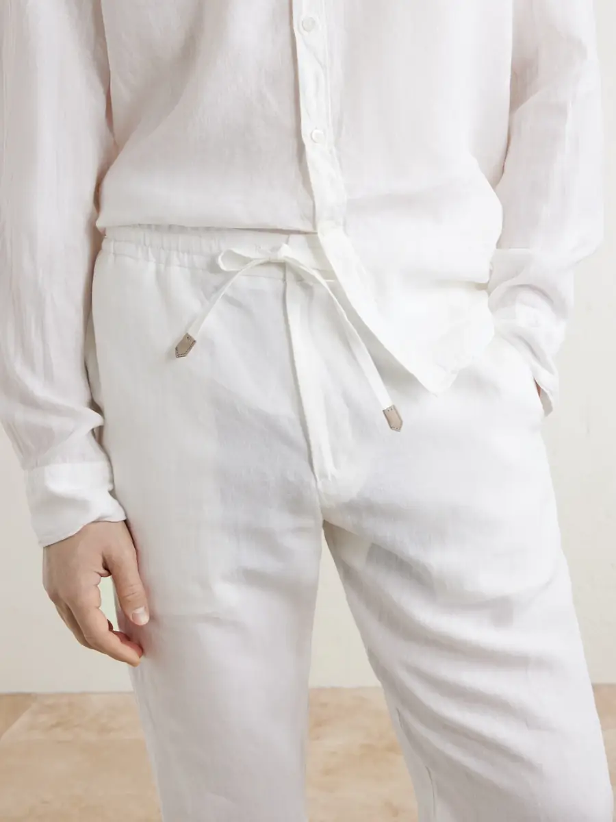 Canali Straight-Leg Linen Trousers - Men | Thumbnail 5 Canali Straight-Leg Linen Trousers - Men | Thumbnail 5