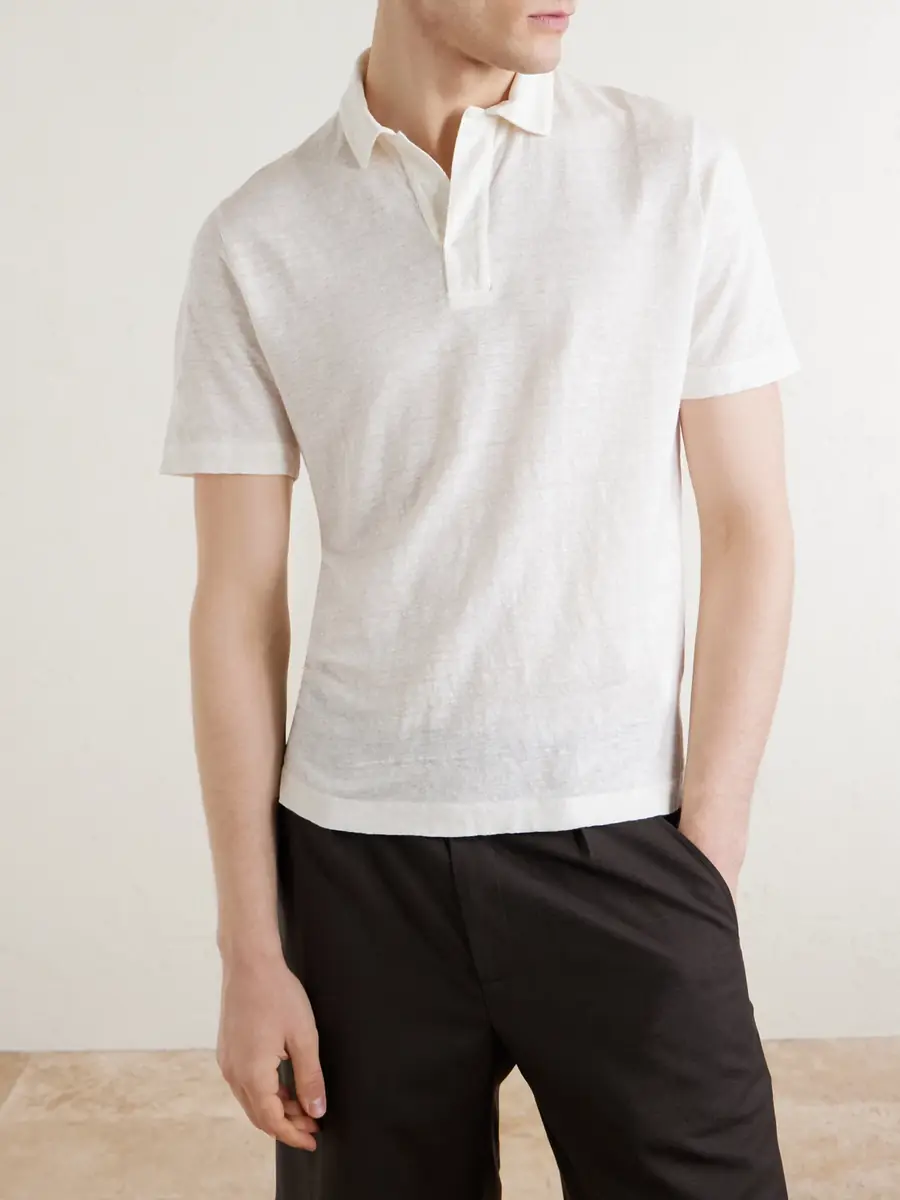 Canali Linen Polo Shirt - Men | Thumbnail 3
