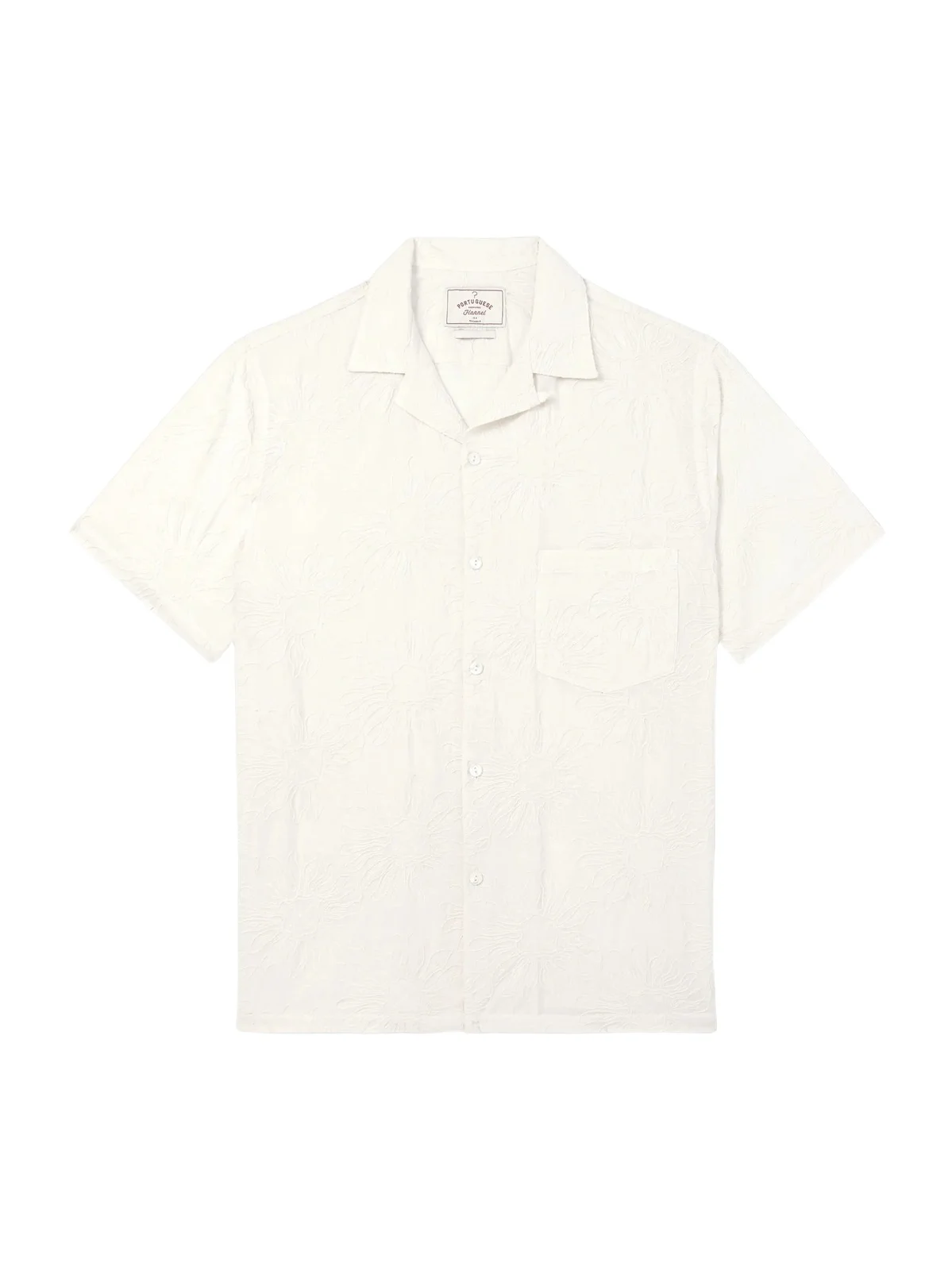 Duke Convertible-Collar Embroidered Cotton-Blend Shirt - Men Duke Convertible-Collar Embroidered Cotton-Blend Shirt - Men