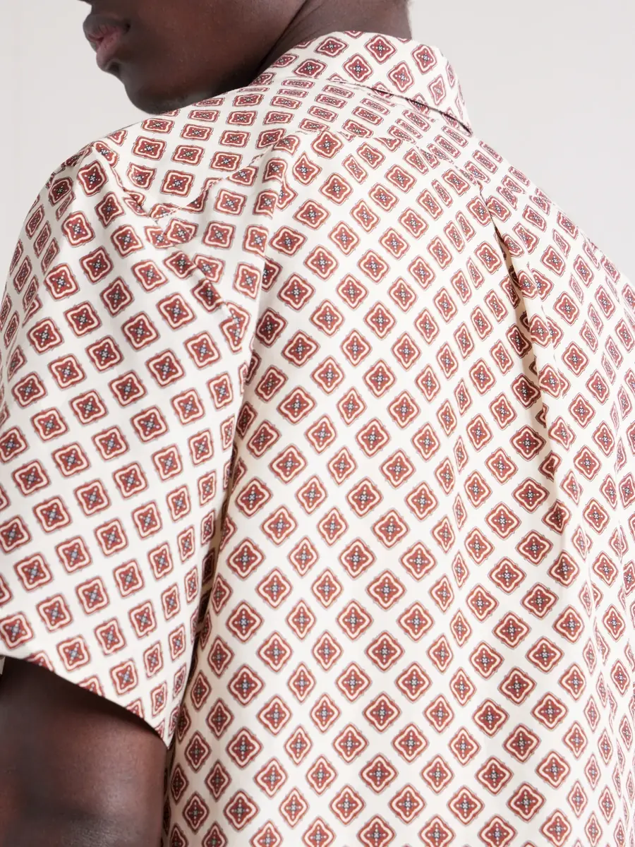 Portuguese Flannel Convertible-Collar Printed Silk and Linen-Blend Shirt - Men | Thumbnail 5