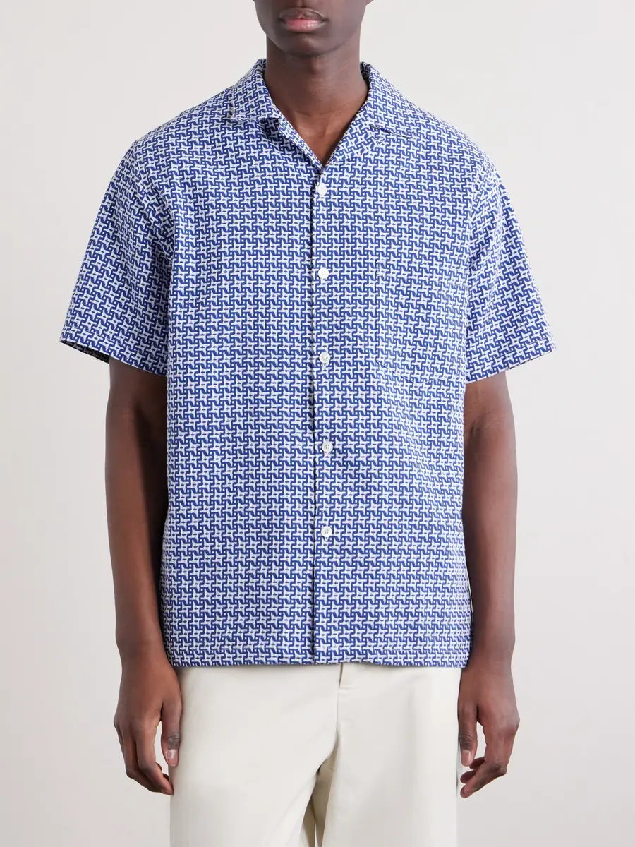 Portuguese Flannel Soul Convertible-Collar Printed Cotton Shirt - Men | Thumbnail 3