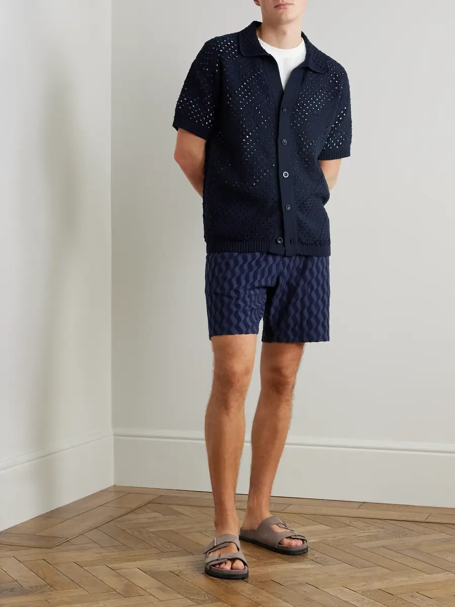 Frescobol Carioca Augusto Cotton-Blend Terry Drawstring Shorts - Men | Thumbnail 2