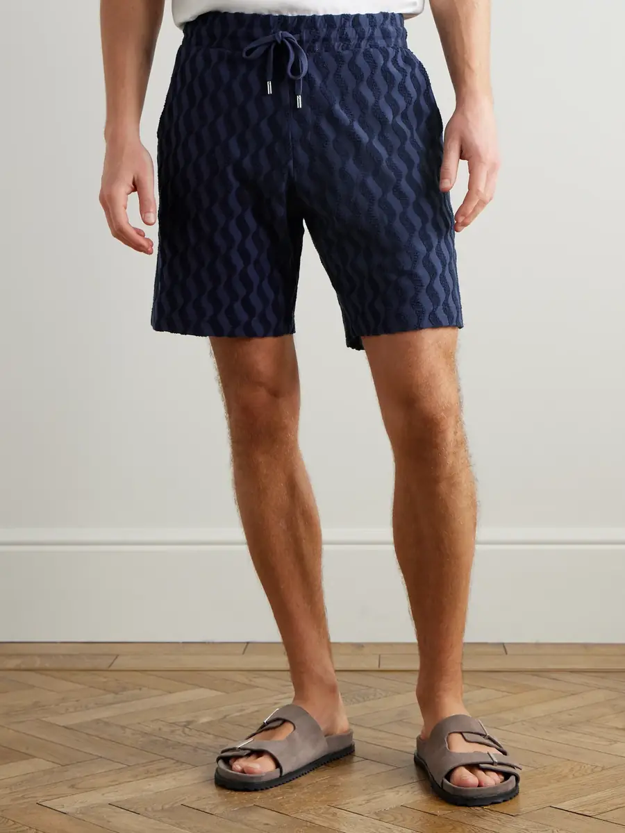Frescobol Carioca Augusto Cotton-Blend Terry Drawstring Shorts - Men | Thumbnail 3