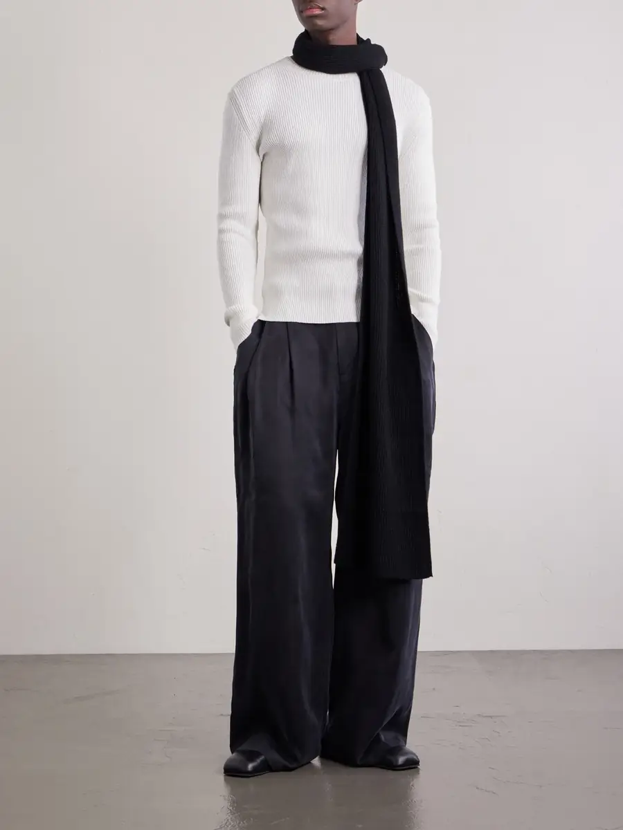 Our Legacy Ribbed Knit Silk Sweater - Men | Thumbnail 2 Our Legacy Ribbed Knit Silk Sweater - Men | Thumbnail 2