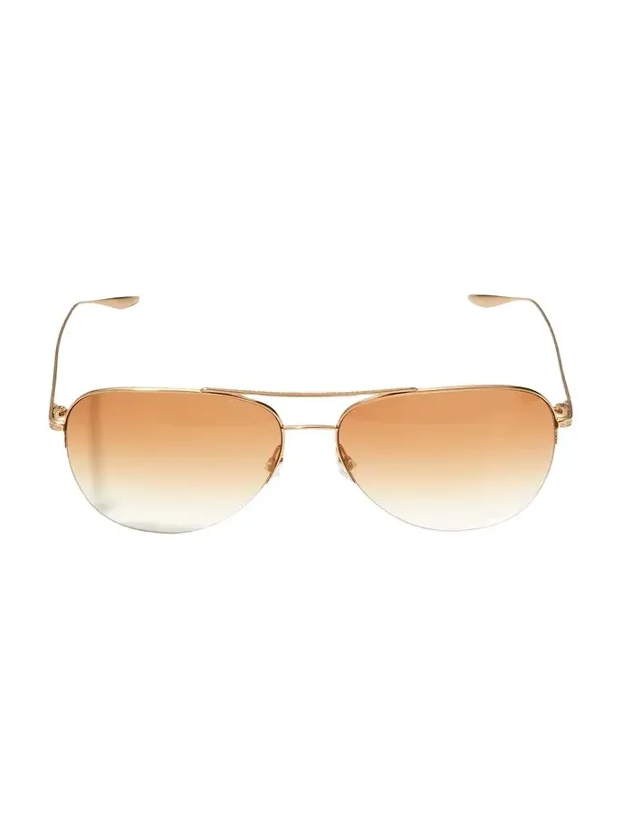 BARTON PERREIRA Chevalier Semi-Rimless Metal Aviator Sunglasses