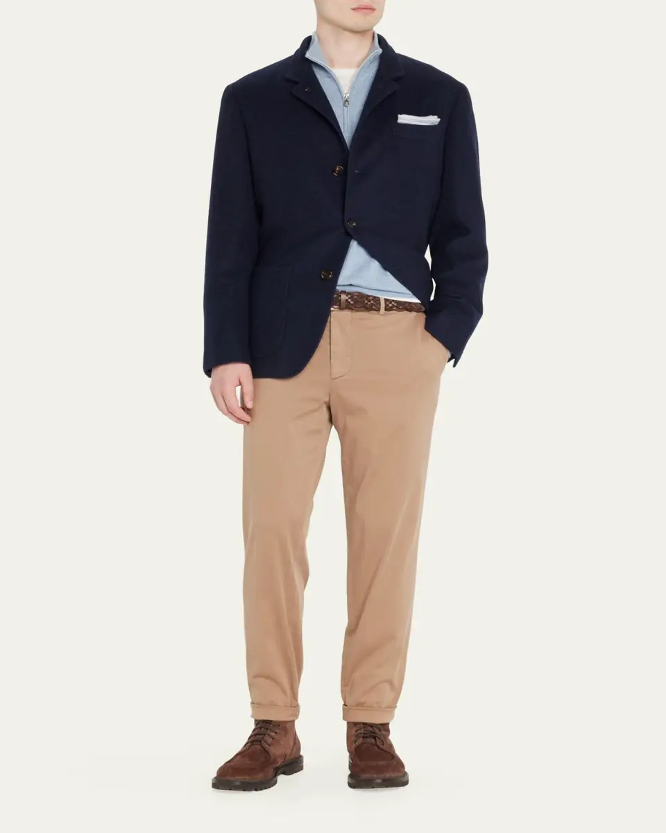 Brunello Cucinelli Men's Cashmere Blazer Coat | Thumbnail 2 Brunello Cucinelli Men's Cashmere Blazer Coat | Thumbnail 2