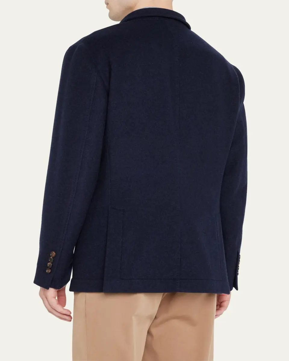 Brunello Cucinelli Men's Cashmere Blazer Coat | Thumbnail 3 Brunello Cucinelli Men's Cashmere Blazer Coat | Thumbnail 3