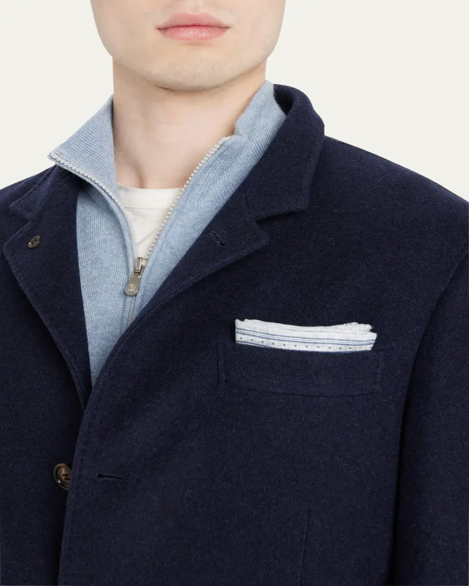 Brunello Cucinelli Men's Cashmere Blazer Coat | Thumbnail 5 Brunello Cucinelli Men's Cashmere Blazer Coat | Thumbnail 5