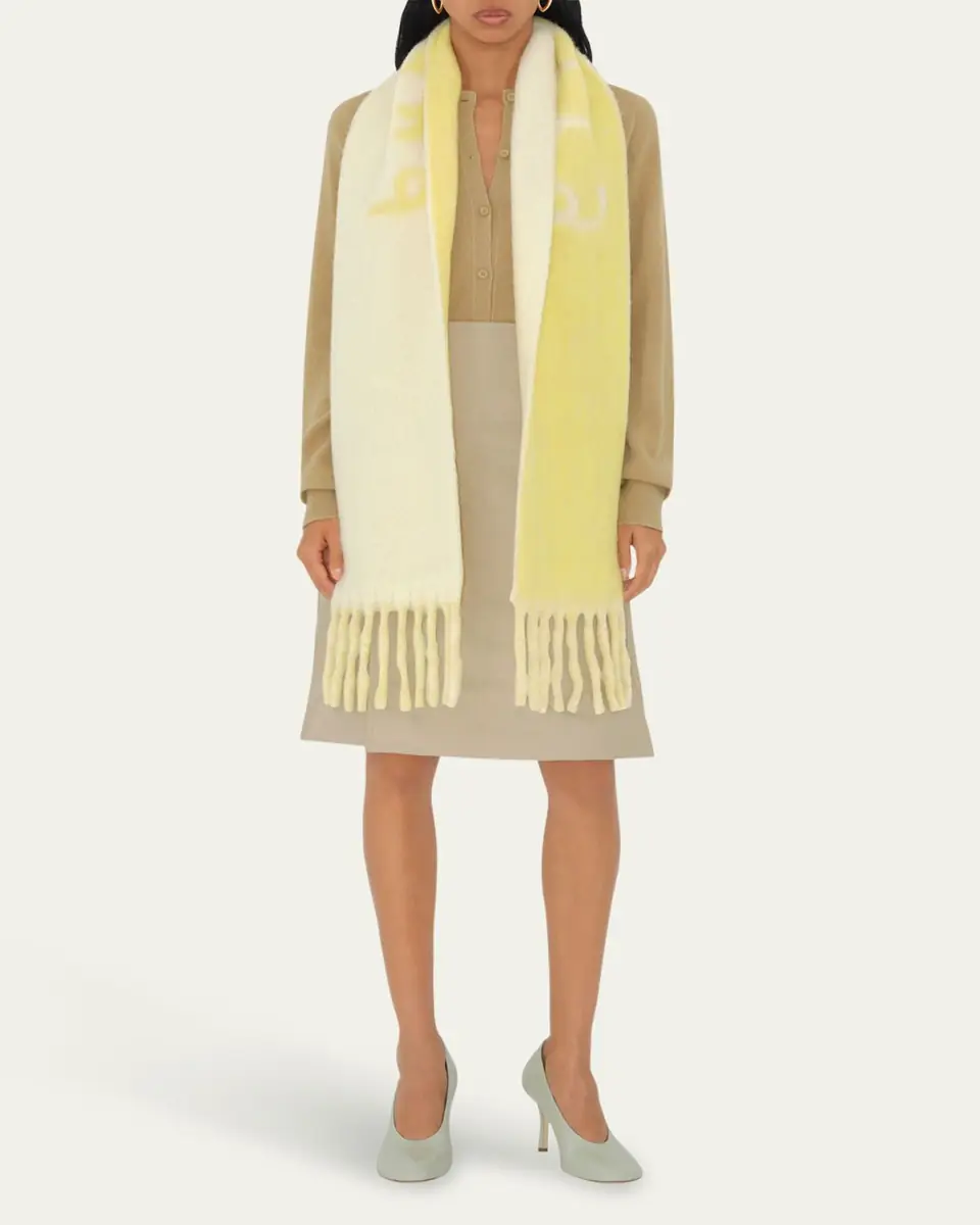 Burberry Reversible Fringe Wool Scarf | Thumbnail 4