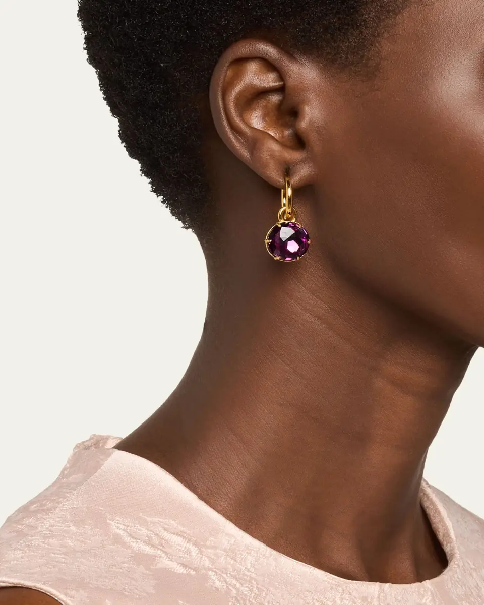 Oscar de la Renta Crystal Mini Hoop Earrings | Thumbnail 2 Oscar de la Renta Crystal Mini Hoop Earrings | Thumbnail 2
