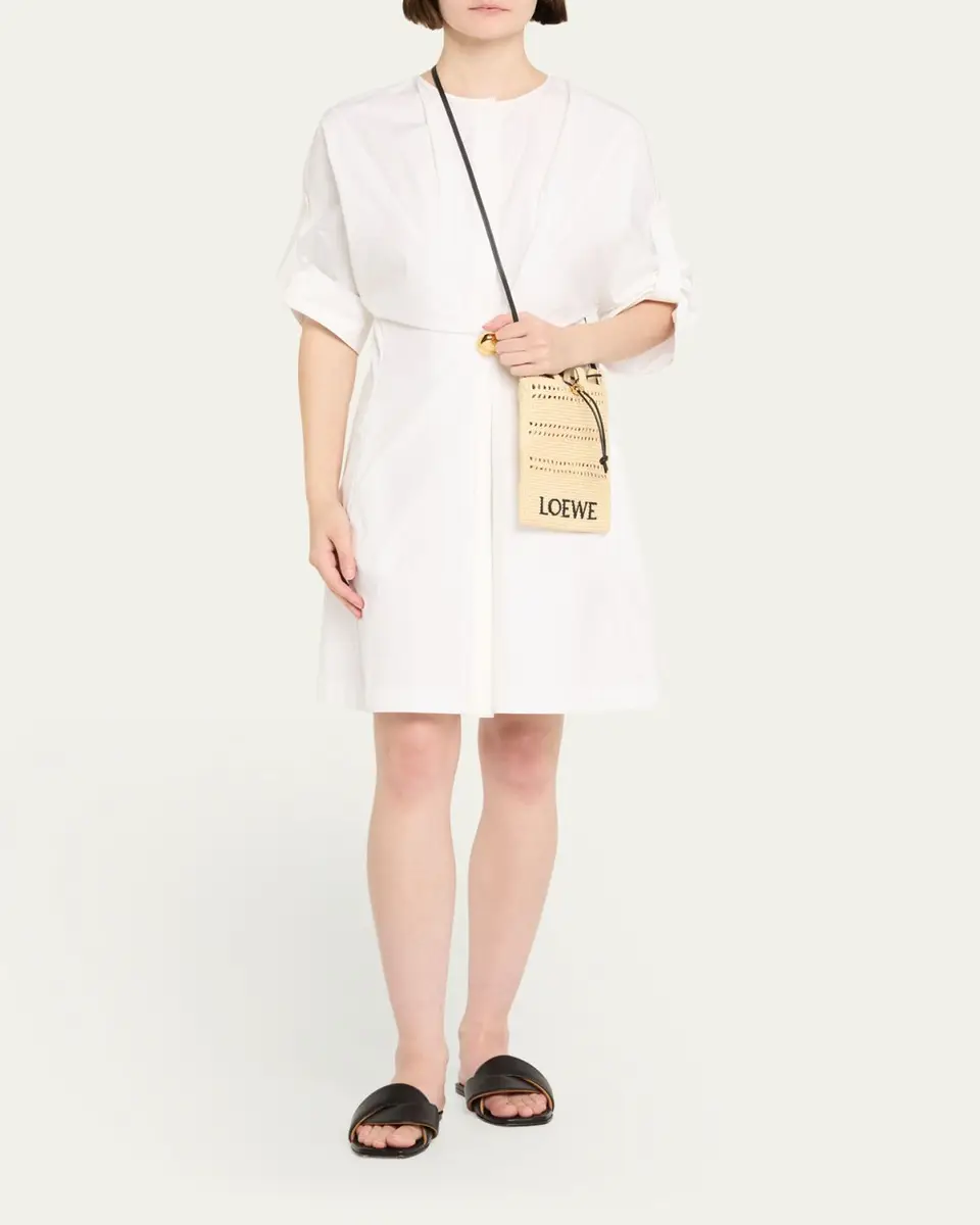 Loewe x Paula's Ibiza Pocket Drawstring Raffia Crossbody Bag | Thumbnail 5