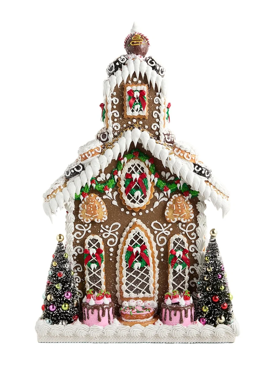 Sweet Savannah Gingerbread Church Tabletop Decoration