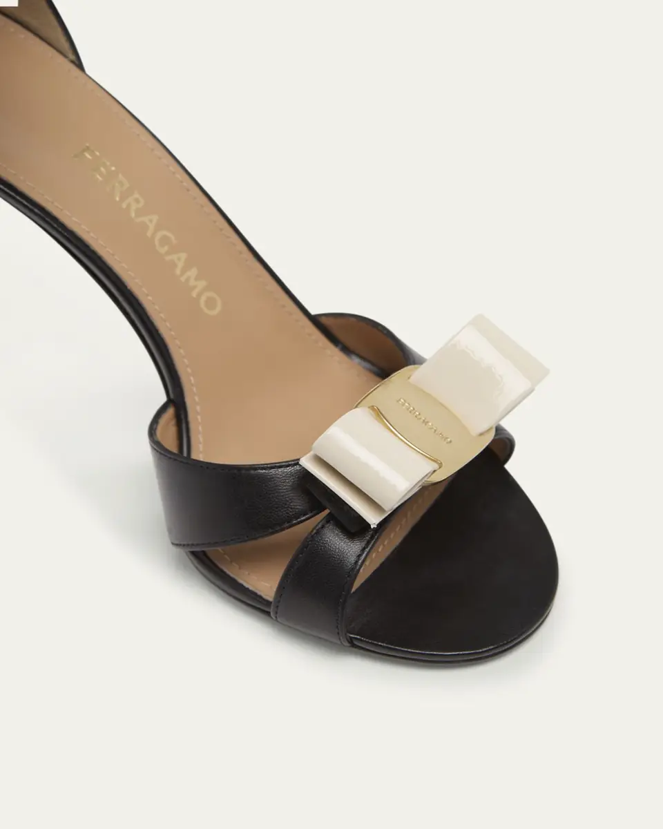 Ferragamo 95mm Roxy Vara Leather Bow Ankle-Strap Sandals | Thumbnail 3 Ferragamo 95mm Roxy Vara Leather Bow Ankle-Strap Sandals | Thumbnail 3