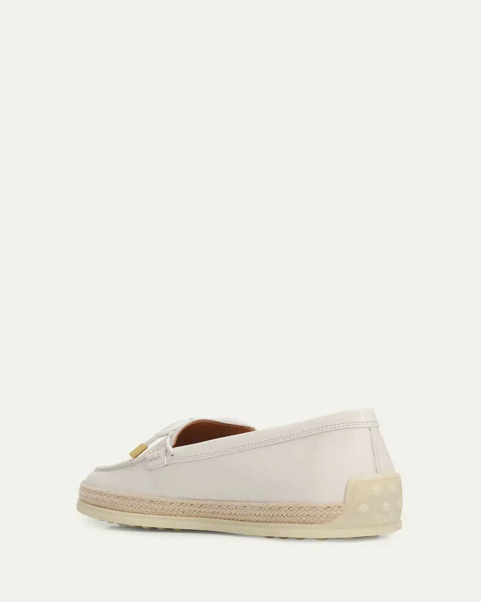 Tod's Leather and Raffia Loafers | Thumbnail 4