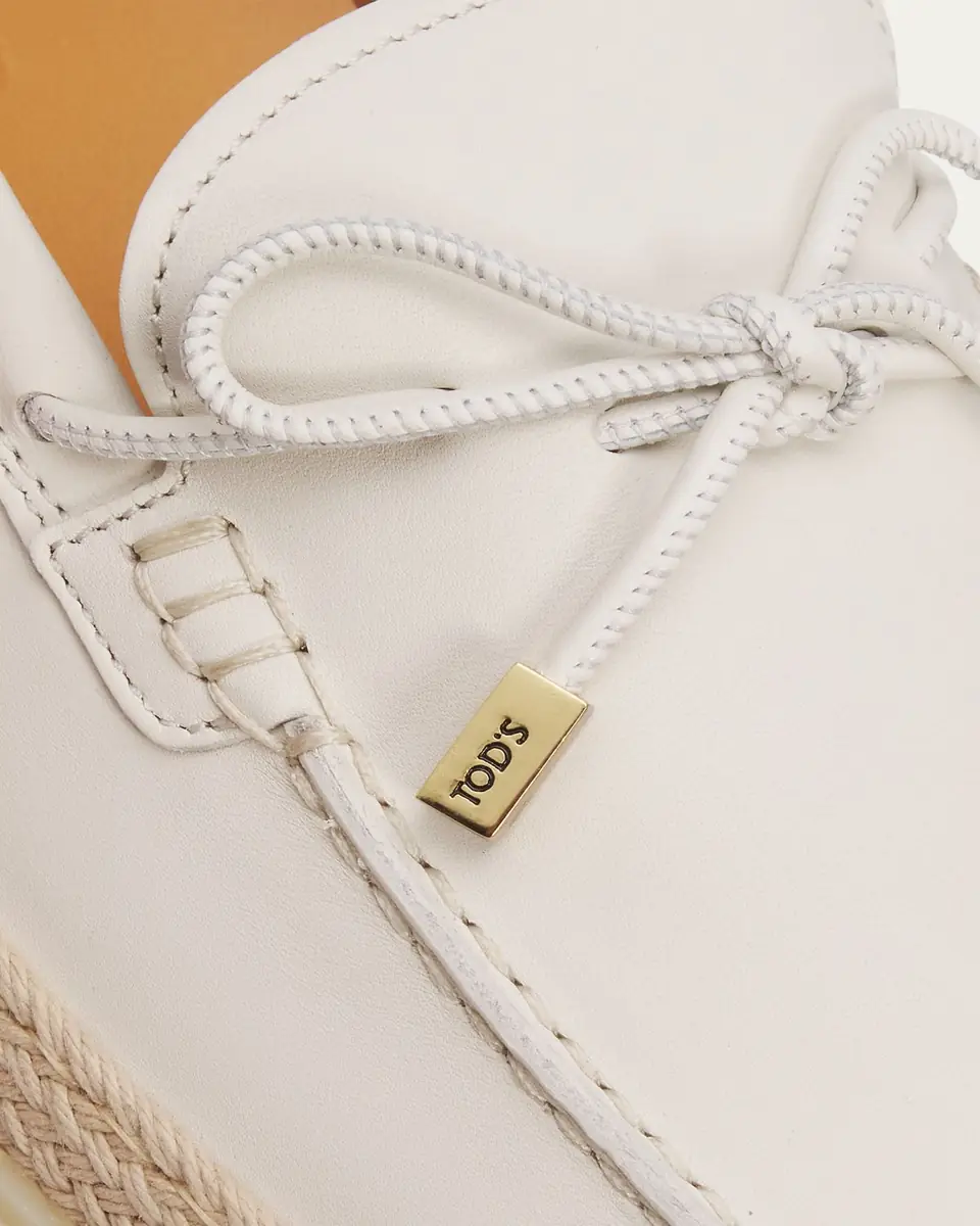 Tod's Leather and Raffia Loafers | Thumbnail 5