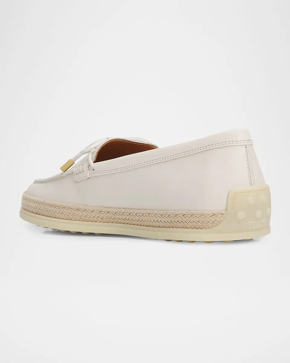 Tod's Leather and Raffia Loafers | Thumbnail 8