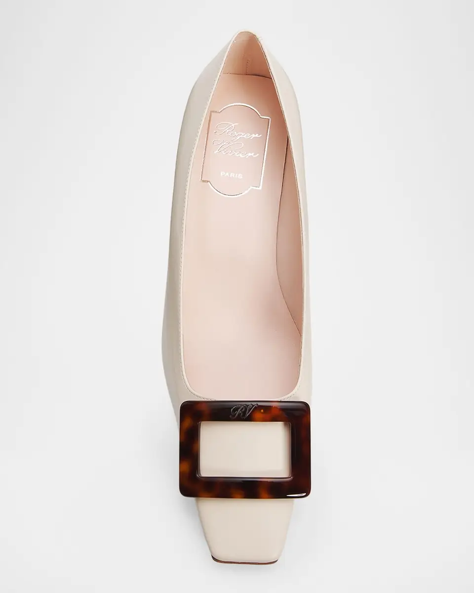 Roger Vivier 45mm Belle Vivier Turtle Leather Pumps | Thumbnail 6 Roger Vivier 45mm Belle Vivier Turtle Leather Pumps | Thumbnail 6