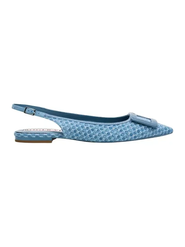 Gommettine Denim Slingback Flats Gommettine Denim Slingback Flats