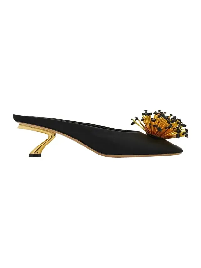 55mm Safi Beaded Satin Mules 55mm Safi Beaded Satin Mules