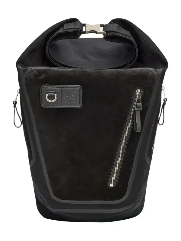 Men's Flex Roll-Top Canvas & Suede Backpack Men's Flex Roll-Top Canvas & Suede Backpack