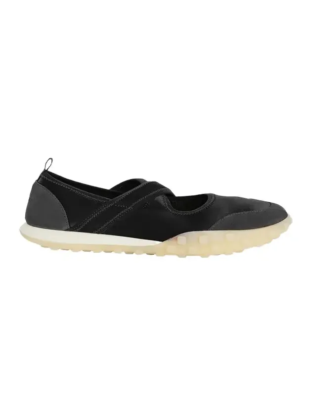 Moon Satin and Suede Sneaker Ballerina Flats