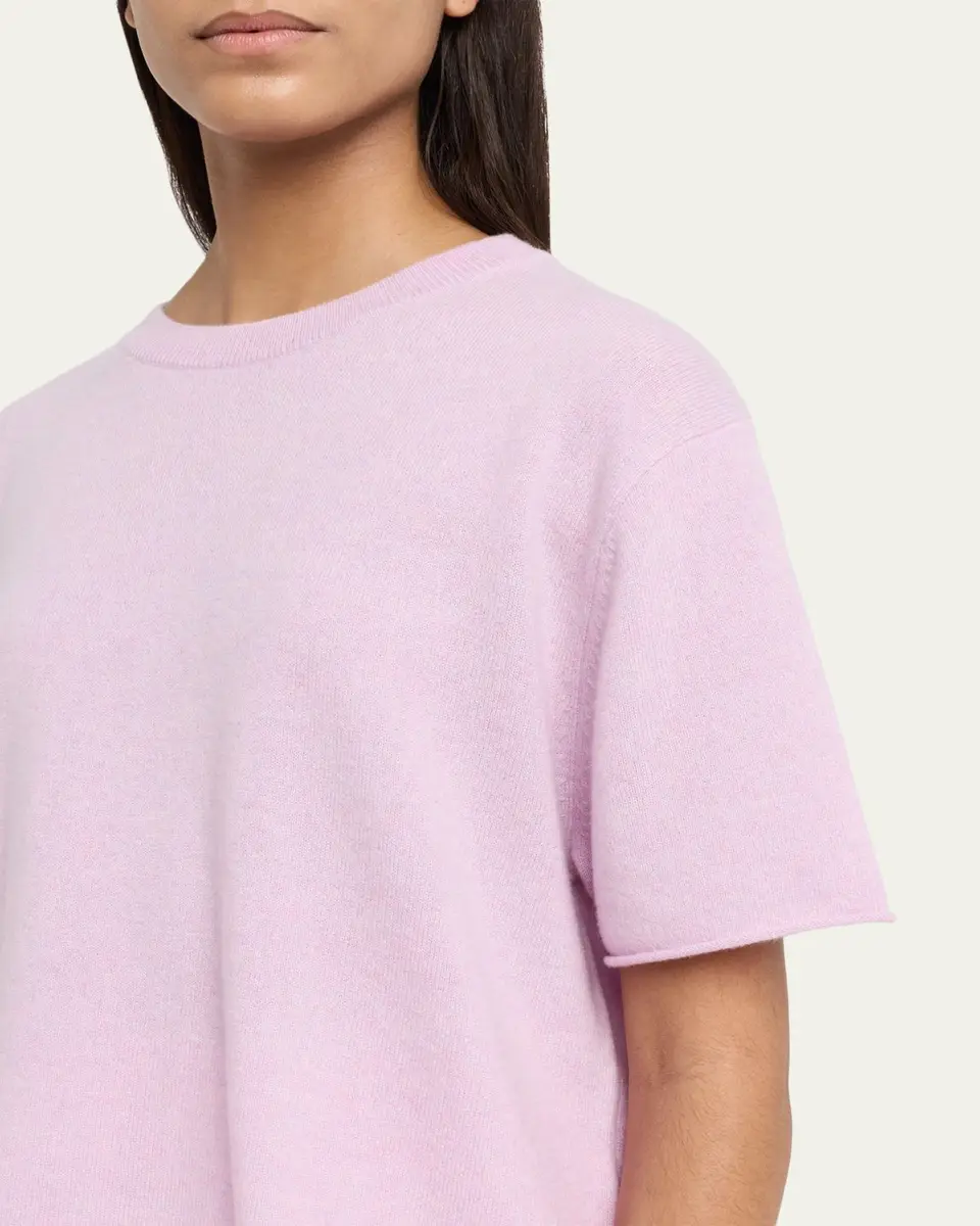 Lisa Yang Cila Cotton-Cashmere Knit Short-Sleeve T-Shirt | Thumbnail 5 Lisa Yang Cila Cotton-Cashmere Knit Short-Sleeve T-Shirt | Thumbnail 5