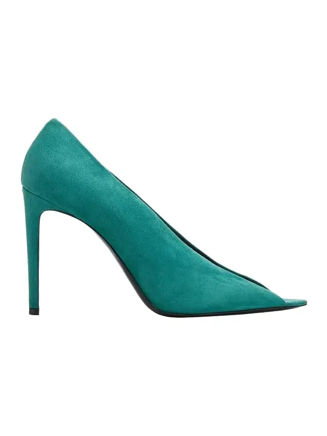 105mm Open Toe Revele Suede Pumps 105mm Open Toe Revele Suede Pumps