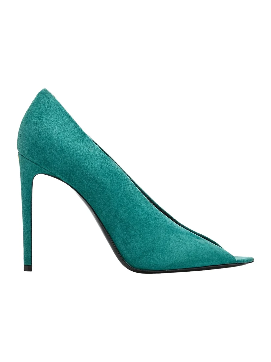 Valentino Garavani 105mm Open Toe Revele Suede Pumps